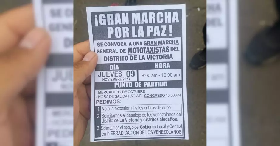 No daremos marcha atrás": Mototaxistas de La Victoria convocan a una movilización hacia el Congreso ante extorsiones - Exitosa Noticias
