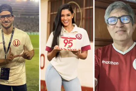 Personajes del espectculo peruano que son hinchas de Universitario de Deportes.