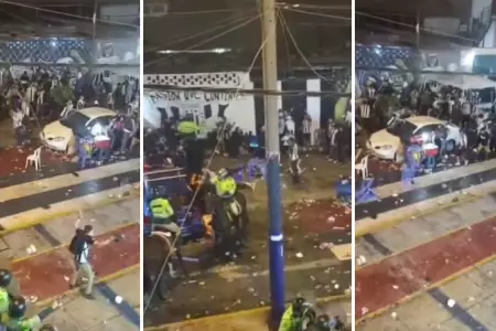 Hinchas de Alianza Lima se enfrentaron a la Policía.