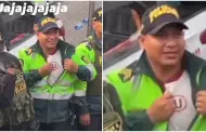 Hinchas aplauden a polica por llevar camiseta de Universitario en pleno servicio: "Sabe de campeones"