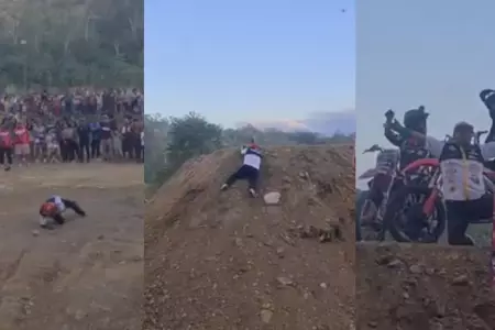 Animador de motocross la rompe narrando carrera en vivo en Cusco.