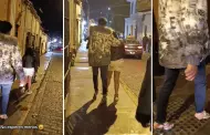 "Dispuesto a todo por amor": Joven le prest sus zapatillas a su pareja y l se puso los tacones de ella