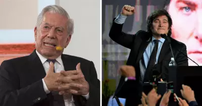 Mario Vargas Llosa pide a los argentinos votar por Javier Milei.