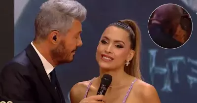 Marcelo Tinelli besa a Milett Figueroa en 'Bailando 2023'.