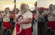 'Pap Noel' sorprende al celebrar el triunfo de la 'U' junto a otros hinchas cremas: "Les regal la 27"