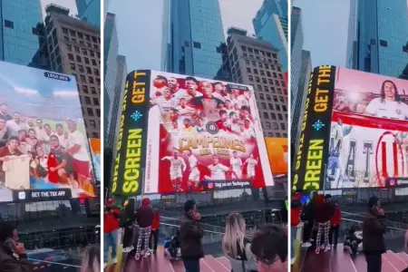 La 'U' aparece en Nueva York, en el Times Square.