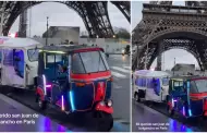 "Qu elegancia la de Francia!": Peruano sorprendido al descubrir 'mototaxis' en la Torre Eiffel