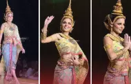 Una reina! Luciana Fuster impact y deslumbr en desfile con traje tpico tailands