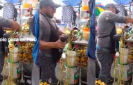 ¡Insólito! Comerciante hace funcionar su peladora de naranjas usando un taladro: "Esto solo pasa en Perú"