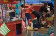 Trujillo: tres venezolanos golpean a anciana que vende hamburguesas en mercado La Hermelinda