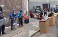 Cercado de Lima: Ambulantes separan sitio y toman Jr. Puno en presencia de agentes del municipio