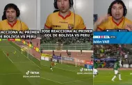 Tiktoker sorprende con su reaccin ante los dos goles de Bolivia a la blanquirroja: "Per est sentenciado"