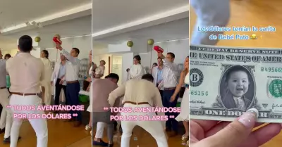 Padre lanz billete con el rostro de su hijo en su bautizo.