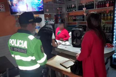 Adolescente es hallada vendiendo licor en cantina en Huaraz