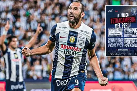 Hernn Barcos reacciona al post de Alianza Lima como tetracampen.