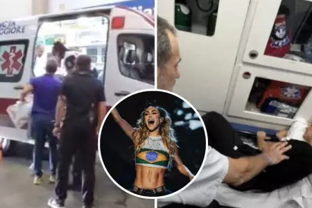 Anah abandona en ambulancia concierto de RBD en Brasil.