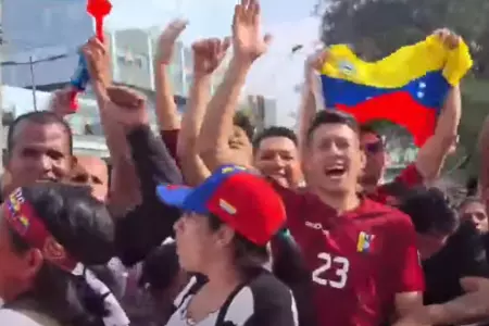 Hinchas de la 'Vinotinto' realizan 'banderazo' en apoyo a la Seleccin Venezolan