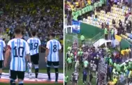 Brasil vs. Argentina: Disturbios en el Maracan! partido se retrasa por pelea entre hinchas y policas