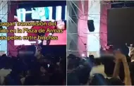 Caos en Plaza de Armas: Apagan transmisión de Perú vs. Venezuela por enfrentamiento entre hinchas