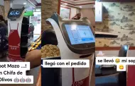 'Robot mozo' en chifa de Los Olivos asombró a comensales: "Sin propina, no hay sopa"