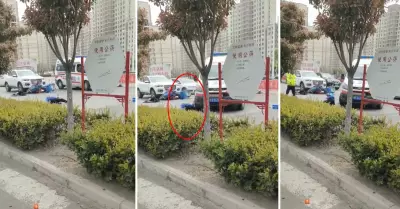 Ambulancia atropella a hombre previamente accidentado en China.