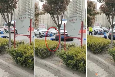Ambulancia atropella a hombre previamente accidentado en China.