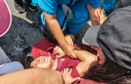 Huelga de gremios de salud: Policía lanza bomba lacrimógena para dispersar a manifestantes