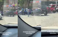 ¡Insólito! Taxista dirige el tránsito en calles de Chiclayo pese a estar un policía al lado: "Cambio de roles"