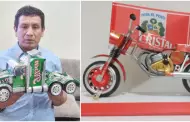 "Lleva el arte en la sangre": Chimbotano asombra al mundo al convertir latas de bebidas en autos y motos
