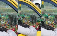 Taxi con nacimiento por dentro causa revuelo en cibernautas: "Sales con el espíritu navideño"