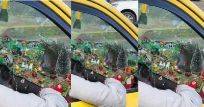Taxi con nacimiento por dentro causa revuelo en cibernautas.