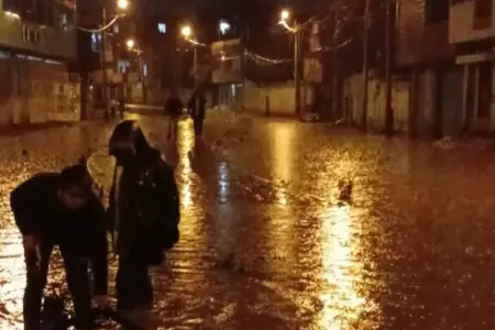 Inundaciones en Huancayo por intensas lluvias.