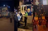 Asombroso! Polica realiz el encendido de luces de su comisara: "Ya se siente la Navidad"