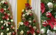 Hincha sorprende con su árbol de Navidad inspirado en los triunfos de la 'U': "Un grande nunca desciende"