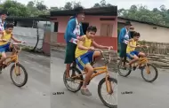 Niño enternece TikTok al pasear a su bisabuela en bicicleta: "La verdadera felicidad"