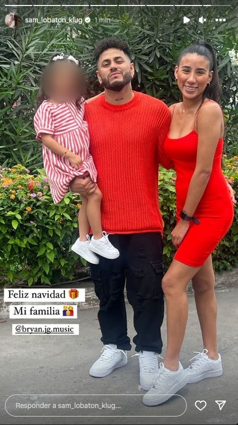 Samahara comparte foto junto a su hija y Bryan Torres.
