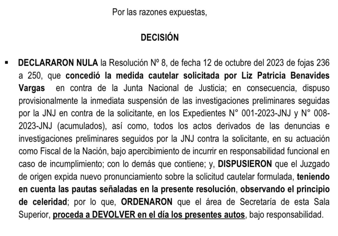 ¡Por Segunda Vez! Poder Judicial Declara Nula Medida Cautelar De ...