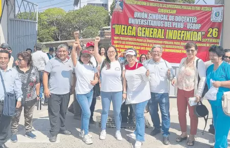 Docentes universitarios levantan huelga.