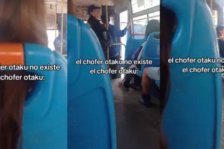 Chofer coloca cancin de anime en bus.