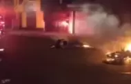 Arequipa: Delincuentes lanzan bomba molotov contra motocicletas de extranjeros