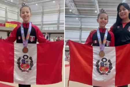 Virginia Monteserin, ganadora de medalla de bronce y plata en Gimnasia Rtmica.