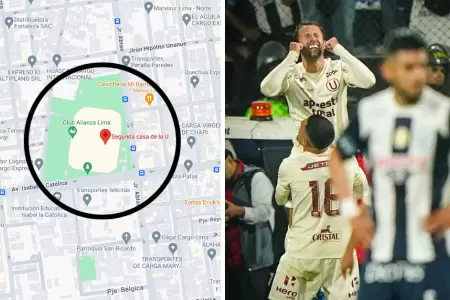 Estadio de Alianza Lima en Google Maps.