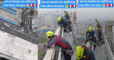 Cmo se limpian las lunas de los edificios altos?