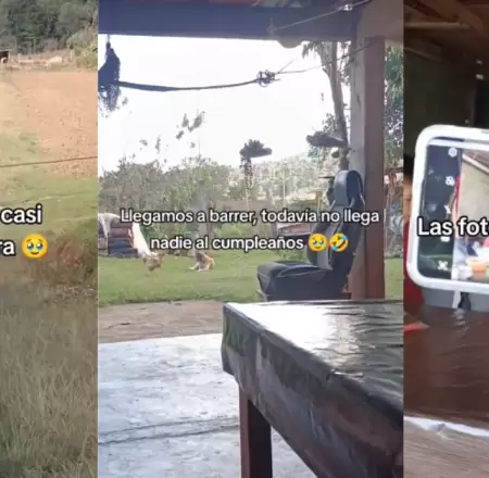 Profesora asiste a cumpleaos de hermana de su alumno en un pueblo rural.