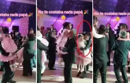 Abuelita vestida de terno no dudó en bailar con su nieta porque el padre no se presentó: "Nunca estarás sola"