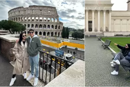 Piero Quispe se fue a Italia con su enamorada Cielo Berrios