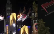 "Mi primera chamba": Personas quedaron en shock ante falla tcnica de una exhibicin de trineo en el aire