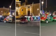 ¡Ingenio y creatividad! Peruano sorprende al construir un trencito con 4 autos Volkswagen en Trujillo