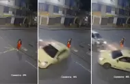 "Cuando no toca, no toca": Mujer queda atrapada en choque entre dos autos y se salva de milagro