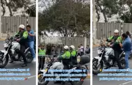 "Sbete a mi moto": Polica ayuda a postulante a llegar al examen de admisin de San Marcos, lo logr?